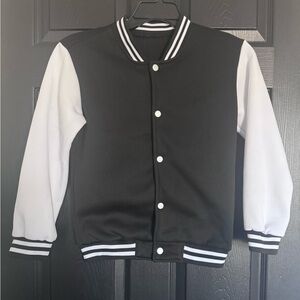 Black and White Varsity Jacket SHEIN 12Y